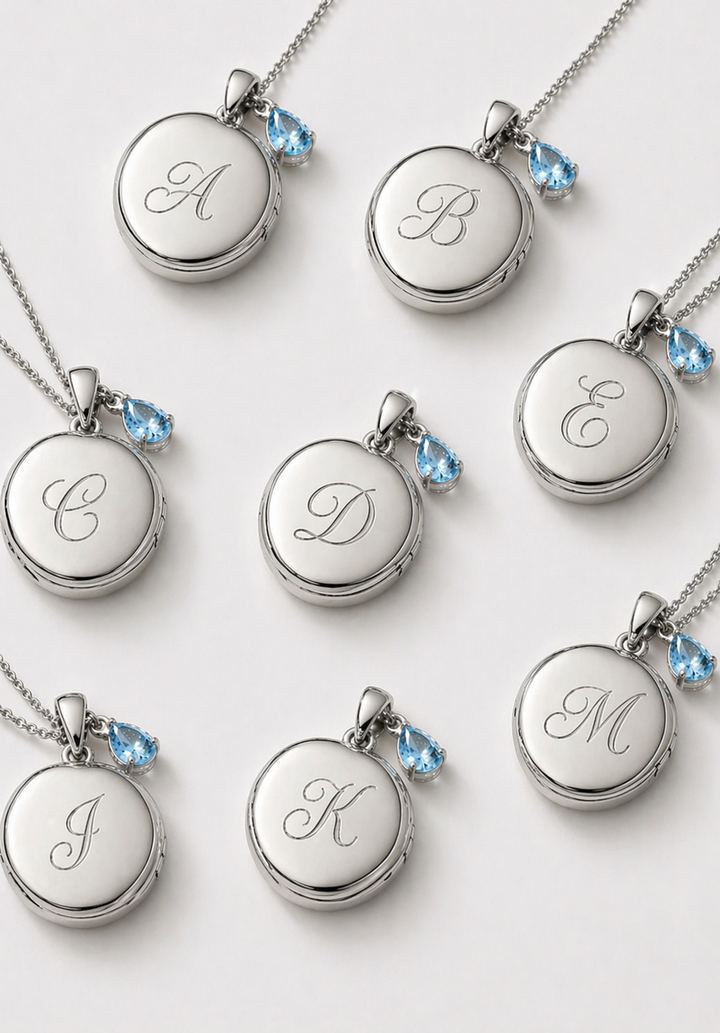 Engraved Photo Locket Necklace