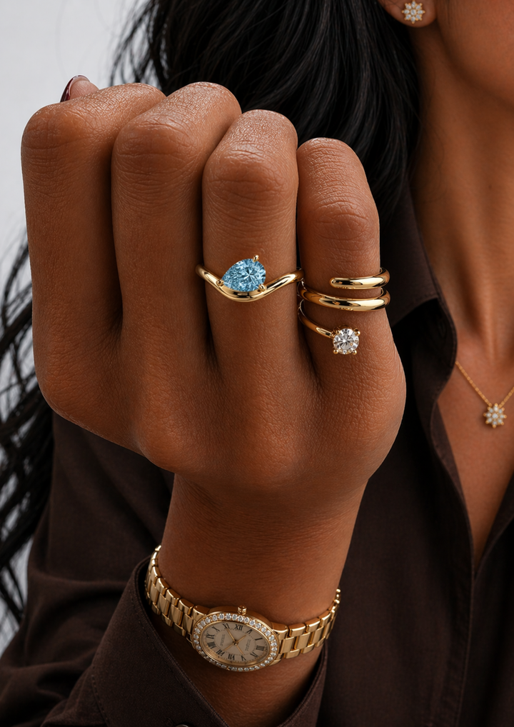 Sophia Birthstone Pinky Promise Ring