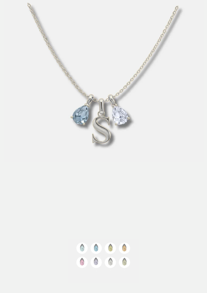 Initial + Birthstone Necklace