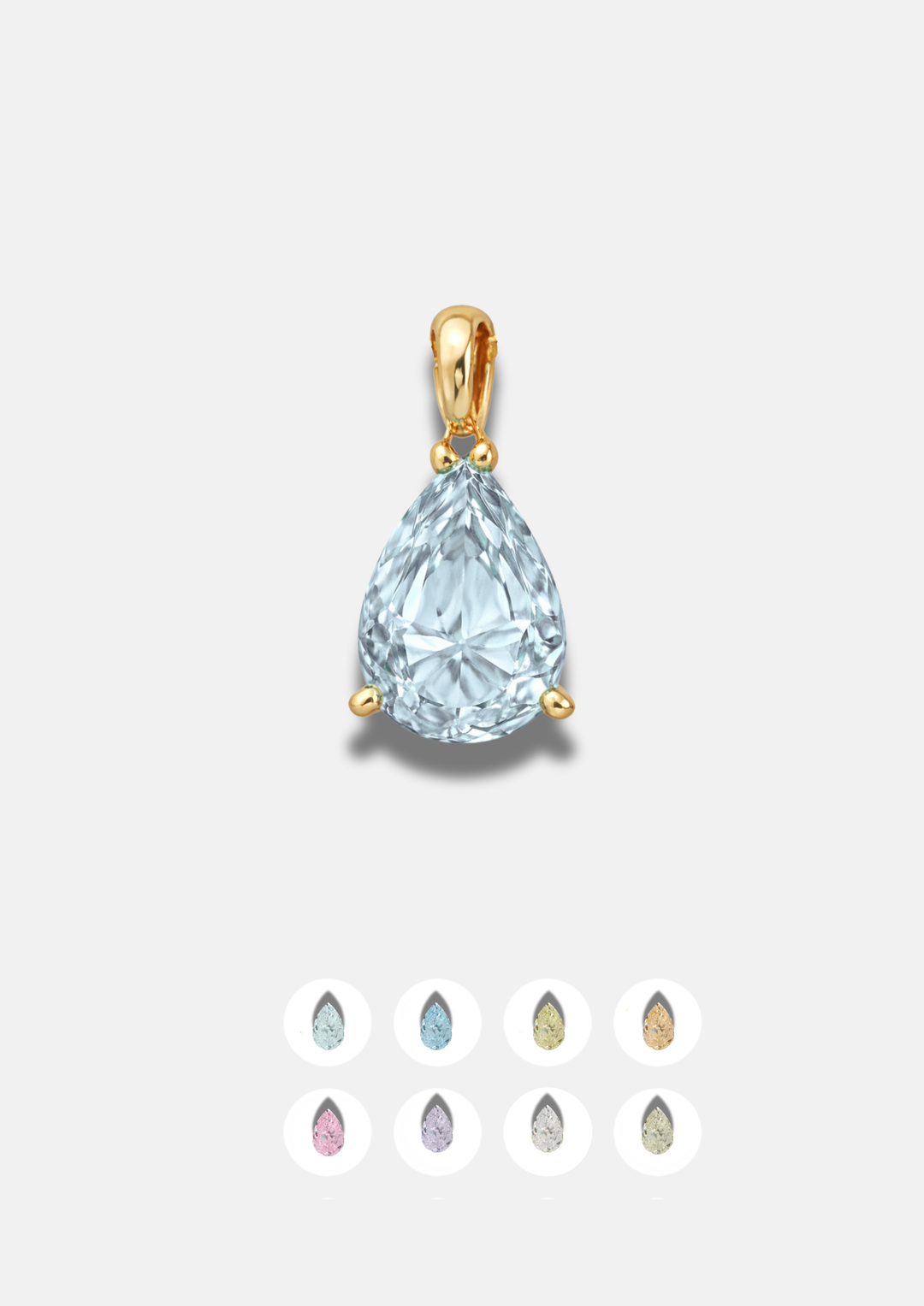 Pear Gemstone Charm