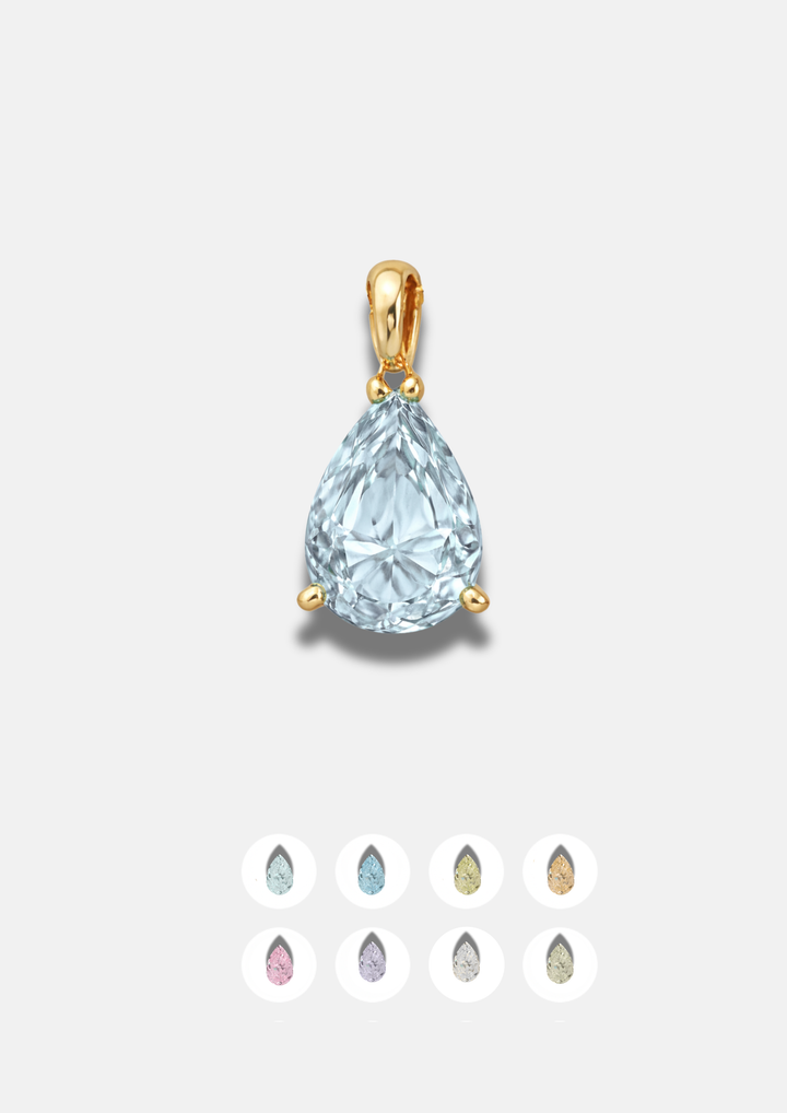 Pear Gemstone Charm